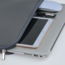 Case2go - Laptop Sleeve geschikt voor Macbook en Laptop - met extra vak voor Tablet - 15.4 inch - Grijs