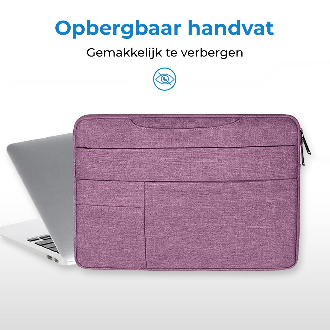 Verhuizer buik Parasiet Laptoptas 15.4 inch - Laptophoes Met Extra Vakken - Laptop Sleeve met  Handvat - Spatwaterdichte tas - Paars | Case2go.nl