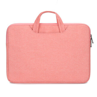 Case2go Laptoptas 15.6 inch - Laptophoes & Laptop Sleeve - met handvat en opbergvak - Roze