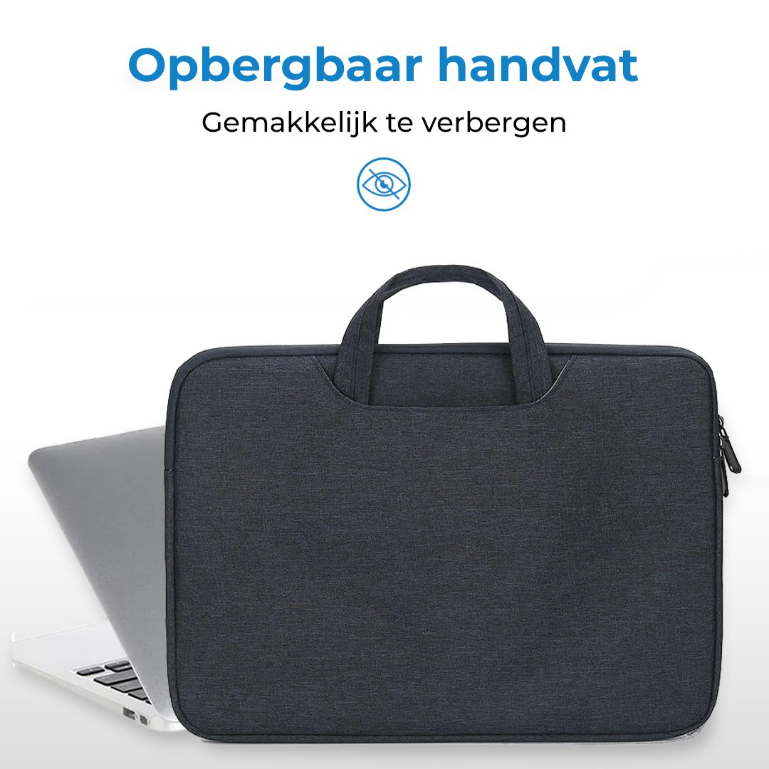 jury vlees lassen Laptoptas - Laptophoes 15.6 Inch - Laptop tas en Laptop Sleeve in één - Met  Extra Vak - Donker Blauw | Case2go.nl