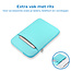 Case2go - Laptop Sleeve geschikt voor Macbook en Laptop - met extra vak voor Tablet - 15.4 inch - Turquoise