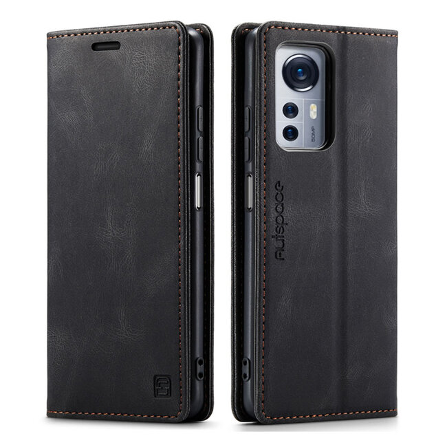 Hoesje geschikt voor Xiaomi 12 Lite - Wallet Book Case - Magneetsluiting - met RFID bescherming - Zwart