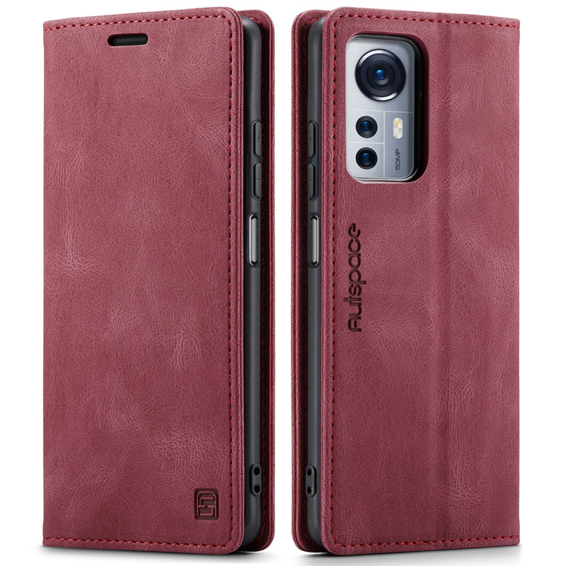 Hoesje geschikt voor Xiaomi 12 Lite - Wallet Book Case - Magneetsluiting - met RFID bescherming - Rood afbeelding