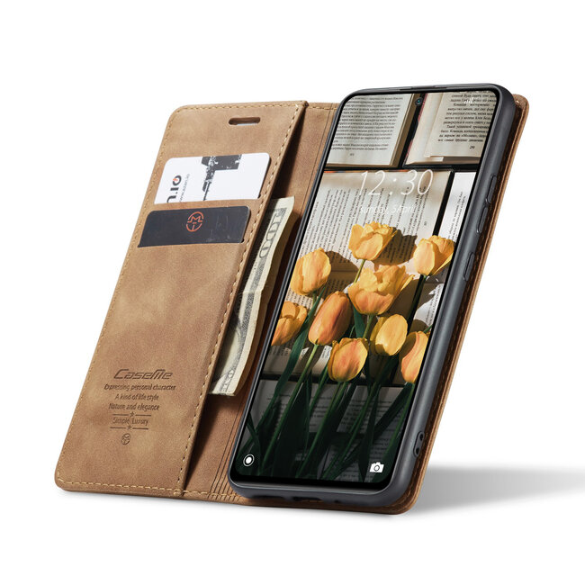 Hoesje geschikt voor Xiaomi 12 Lite - Wallet Book Case - Magneetsluiting - Licht Bruin