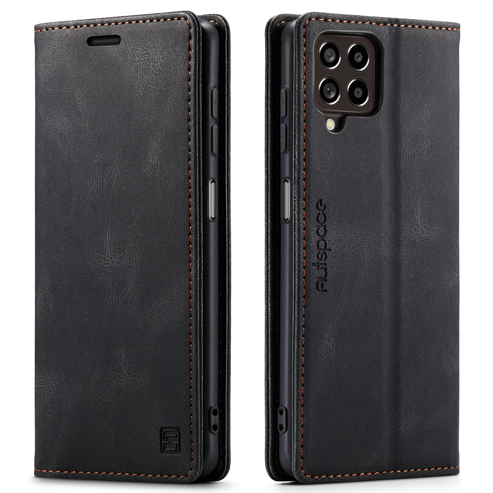 Hoesje geschikt voor Samsung Galaxy M53 - Wallet Book Case - Magneetsluiting - met RFID bescherming - Zwart afbeelding