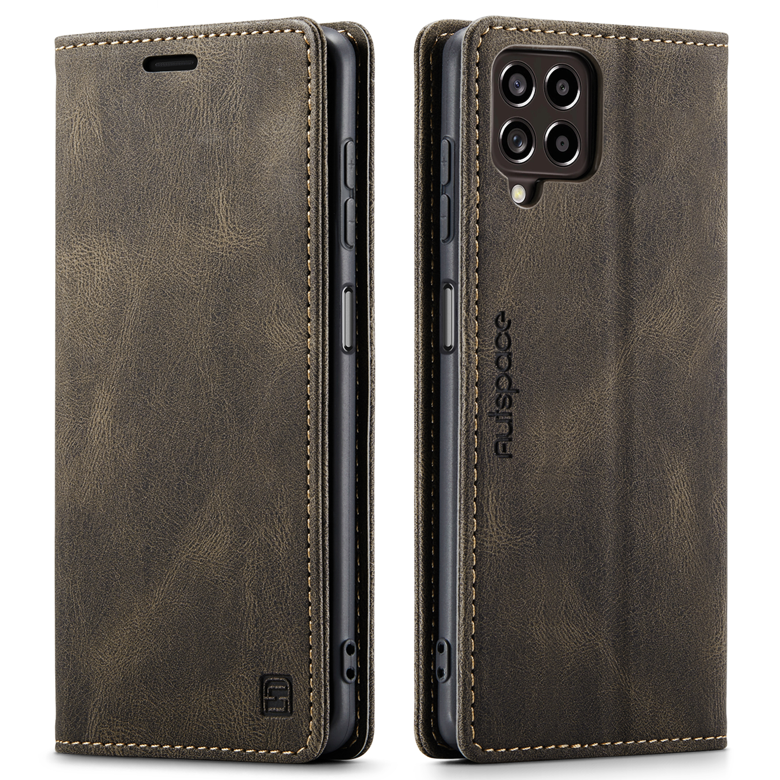 Hoesje geschikt voor Samsung Galaxy M53 - Wallet Book Case - Magneetsluiting - met RFID bescherming - Bruin afbeelding