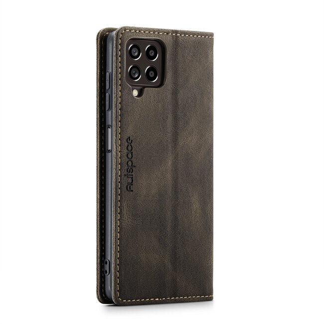 Hoesje geschikt voor Samsung Galaxy M53 - Wallet Book Case - Magneetsluiting - met RFID bescherming - Bruin