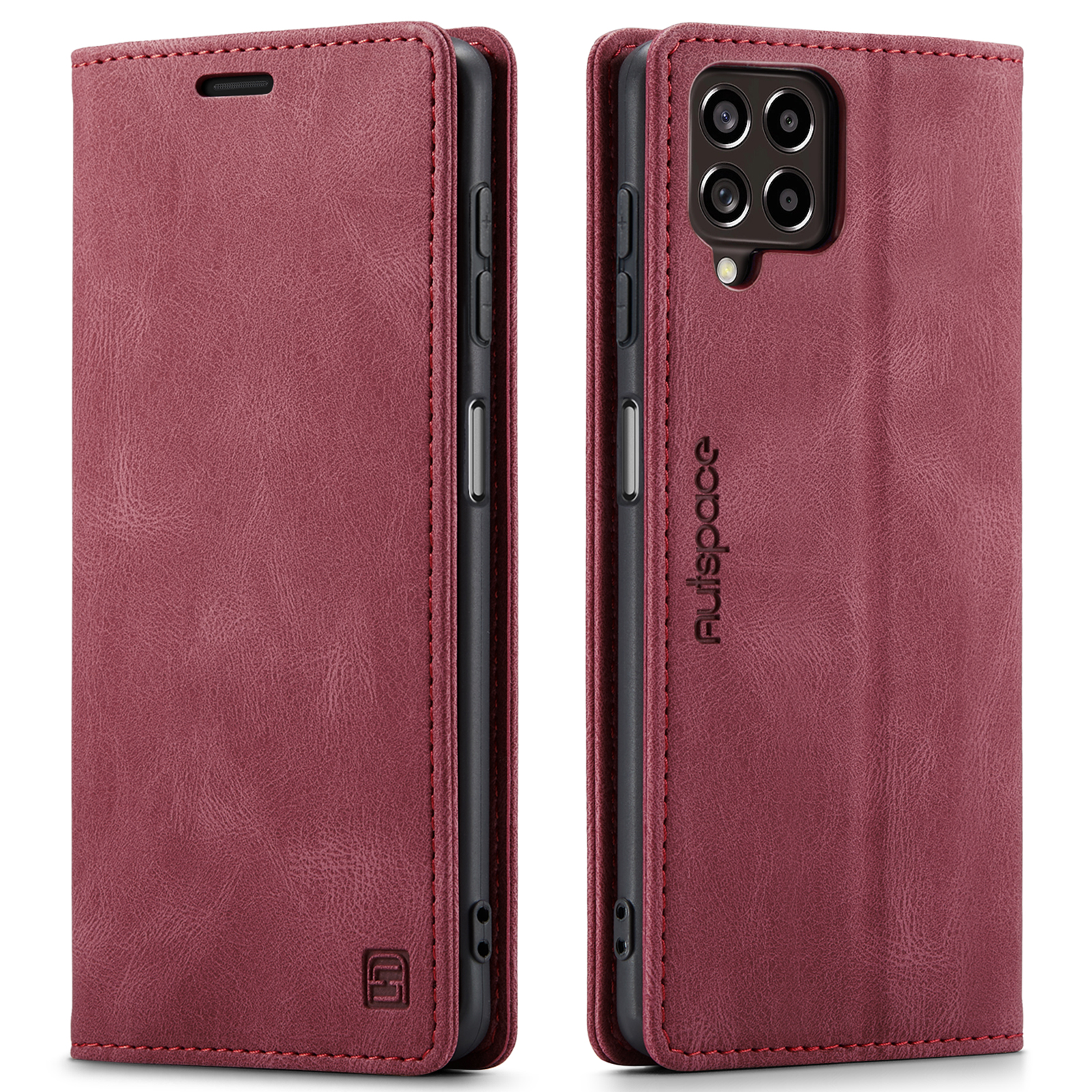 Hoesje geschikt voor Samsung Galaxy M53 - Wallet Book Case - Magneetsluiting - met RFID bescherming - Rood afbeelding