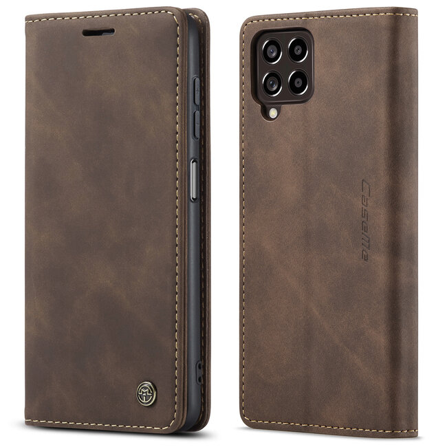 Hoesje geschikt voor Samsung Galaxy M53 - Wallet Book Case - Magneetsluiting - Bruin
