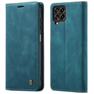 CaseMe Hoesje geschikt voor Samsung Galaxy M33 - Wallet Book Case - Magneetsluiting - Blauw