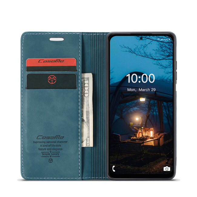 Hoesje geschikt voor Samsung Galaxy M33 - Wallet Book Case - Magneetsluiting - Blauw