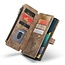 CaseMe - Telefoonhoesje geschikt voor Samsung Galaxy A51 - Wallet Book Case met ritssluiting - Magneetsluiting - Bruin