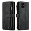 CaseMe - Telefoonhoesje geschikt voor Samsung Galaxy A51 - Wallet Book Case met ritssluiting - Magneetsluiting - Zwart