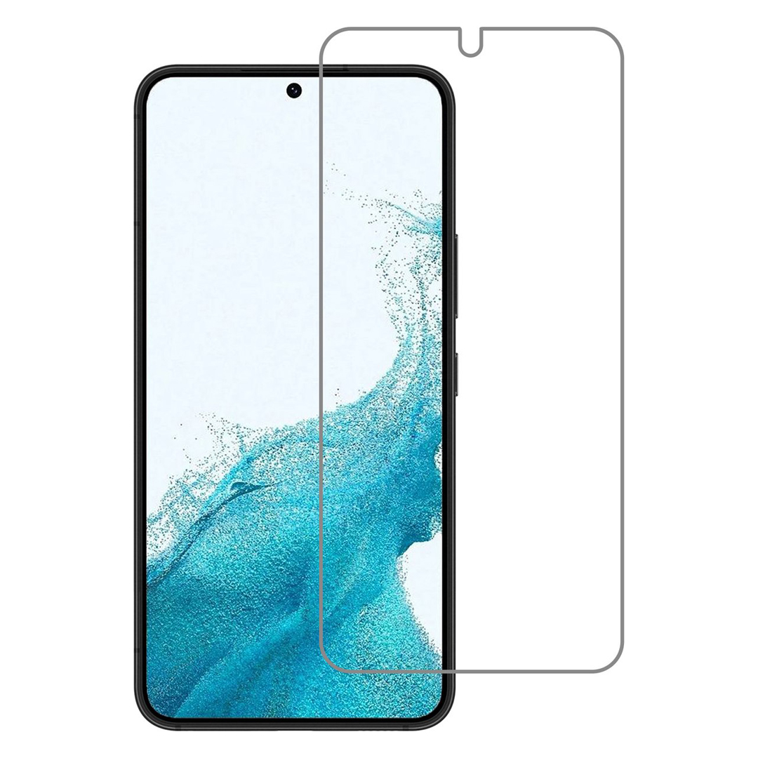 Case2go - Screenprotector geschikt voor Samsung Galaxy S22 Plus - Tempered Glass - Case Friendly - Transparant afbeelding