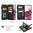 CaseMe - Telefoonhoesje geschikt voor Samsung Galaxy S20 - Wallet Book Case met ritssluiting - Magneetsluiting - Zwart