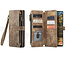 CaseMe - Telefoonhoesje geschikt voor Samsung Galaxy S20 - Wallet Book Case met ritssluiting - Magneetsluiting - Bruin