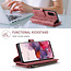 CaseMe - Telefoonhoesje geschikt voor Samsung Galaxy S20 - Wallet Book Case met ritssluiting - Magneetsluiting - Rood