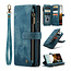 CaseMe - Telefoonhoesje geschikt voor Samsung Galaxy S20 - Wallet Book Case met ritssluiting - Magneetsluiting - Blauw