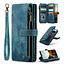 CaseMe CaseMe - Telefoonhoesje geschikt voor Samsung Galaxy S20 Ultra - Wallet Book Case met ritssluiting - Magneetsluiting - Blauw