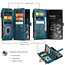 CaseMe - Telefoonhoesje geschikt voor Samsung Galaxy S20 Ultra - Wallet Book Case met ritssluiting - Magneetsluiting - Blauw
