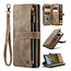 CaseMe - Telefoonhoesje geschikt voor Samsung Galaxy S20 Ultra - Wallet Book Case met ritssluiting - Magneetsluiting - Bruin