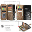 CaseMe - Telefoonhoesje geschikt voor Samsung Galaxy S20 Ultra - Wallet Book Case met ritssluiting - Magneetsluiting - Bruin