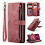 CaseMe CaseMe - Telefoonhoesje geschikt voor Samsung Galaxy S20 Ultra - Wallet Book Case met ritssluiting - Magneetsluiting - Rood