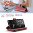 CaseMe - Telefoonhoesje geschikt voor Samsung Galaxy S20 Ultra - Wallet Book Case met ritssluiting - Magneetsluiting - Rood