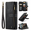 CaseMe - Telefoonhoesje geschikt voor Samsung Galaxy S20 Plus - Wallet Book Case met ritssluiting - Magneetsluiting - Zwart