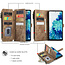 CaseMe - Telefoonhoesje geschikt voor Samsung Galaxy S20 FE - Wallet Book Case met ritssluiting - Magneetsluiting - Bruin