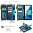 CaseMe - Telefoonhoesje geschikt voor Samsung Galaxy S20 FE - Wallet Book Case met ritssluiting - Magneetsluiting - Blauw