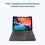 Case2go - Toetsenbord hoes geschikt voor iPad 10.2 (2019/2020/2021) - Toets verlichting en Touchpad - QWERTY Layout - Zwart