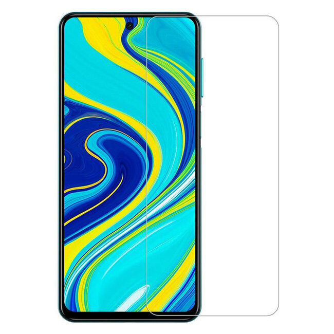 Case2go - Screenprotector geschikt voor Xiaomi Redmi 9 - Tempered Glass - Case Friendly - Transparant