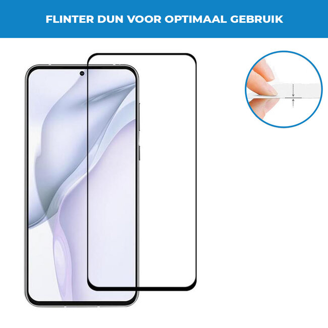 Case2go - Screenprotector geschikt voor Huawei P50 - Tempered Glass - Case Friendly - Transparant