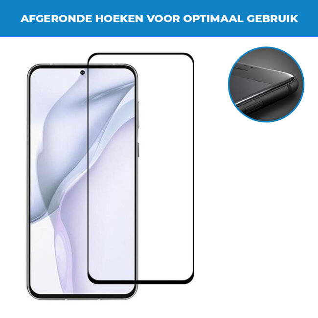 Case2go - Screenprotector geschikt voor Huawei P50 - Tempered Glass - Case Friendly - Transparant