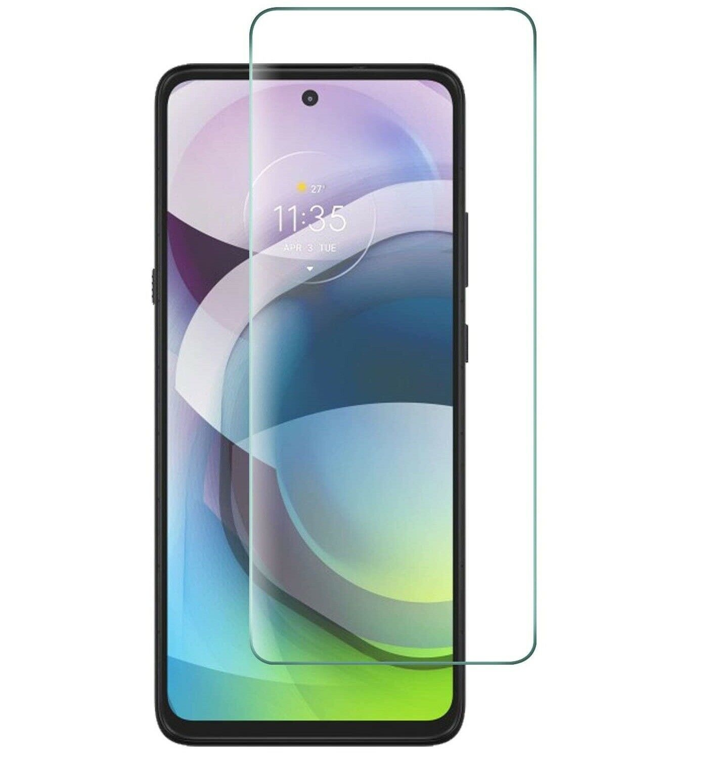 Case2go - Screenprotector geschikt voor Motorola Moto G 5G - Tempered Glass - Case Friendly - Transparant afbeelding