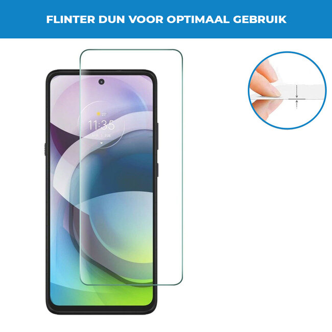 Case2go - Screenprotector geschikt voor Motorola Moto G 5G - Tempered Glass - Case Friendly - Transparant