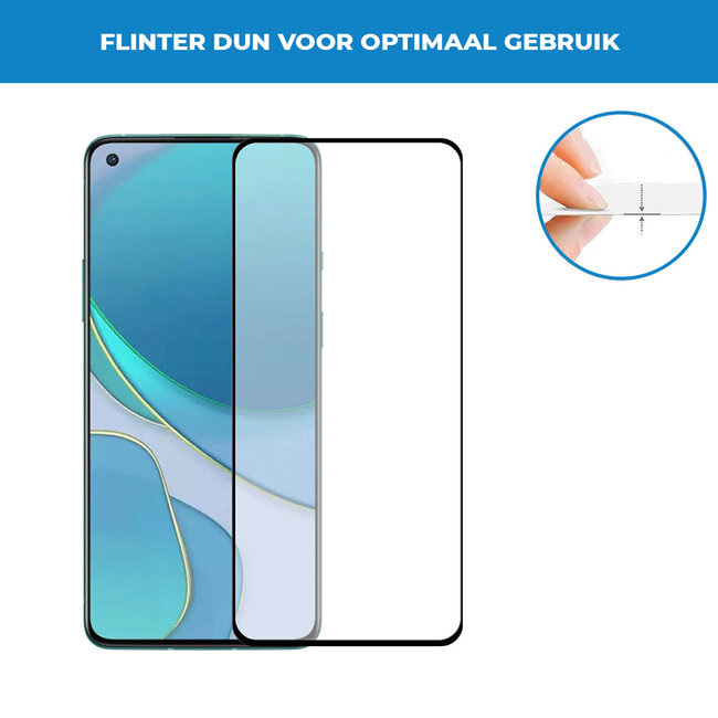 Case2go - Screenprotector geschikt voor OnePlus 8T - Tempered Glass - Case Friendly - Transparant
