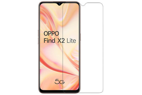 Case2go - Screenprotector geschikt voor Oppo Find X2 Lite - Tempered Glass - Case Friendly - Transparant afbeelding
