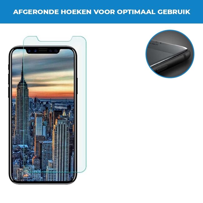 Case2go - Screenprotector geschikt voor Apple iPhone X - Tempered Glass - Case Friendly - Transparant
