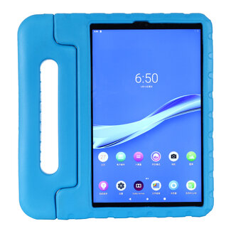 Case2go Tablet hoes geschikt voor Lenovo Tab M10 Plus (2de gen) 10.3 inch (2020) - Kinderhoes met handvat - Schokbestendige Kids cover - Licht Blauw