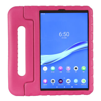 Case2go Tablet hoes geschikt voor Lenovo Tab M10 Plus (2de gen) 10.3 inch (2020) - Kinderhoes met handvat - Schokbestendige Kids cover - Magenta