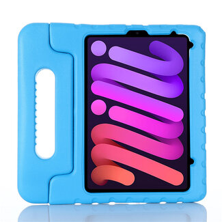 Case2go Tablet hoes geschikt voor Apple iPad Mini 6 8.3 (2021) - Kinderhoes met handvat - Schokbestendige Kids cover - Licht Blauw