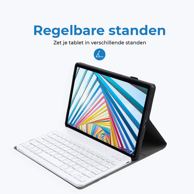 Bluetooth Toetsenbord geschikt voor Lenovo Tab M10 Plus 3rd Gen 10.6 (2022) Toetsenbord &amp; Hoes - QWERTY Keyboard case - Auto/Wake functie - Goud