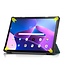 Tablet Hoes & Screenprotector voor Lenovo Tab M10 Plus (3e gen) tablet hoes en screenprotector - 2 in 1 cover - 10.6 inch - Tri-Fold Book Case - Donker Groen