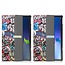 Tablet Hoes & Screenprotector voor Lenovo Tab M10 Plus (3e gen) tablet hoes en screenprotector - 2 in 1 cover - 10.6 inch - Tri-Fold Book Case - Graffiti