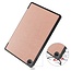 Tablet Hoes & Screenprotector voor Lenovo Tab M10 Plus (3e gen) tablet hoes en screenprotector - 2 in 1 cover - 10.6 inch - Tri-Fold Book Case - Rosé Goud