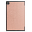 Tablet Hoes & Screenprotector voor Lenovo Tab M10 Plus (3e gen) tablet hoes en screenprotector - 2 in 1 cover - 10.6 inch - Tri-Fold Book Case - Rosé Goud