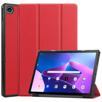 Case2go Tablet Hoes & Screenprotector voor Lenovo Tab M10 Plus (3e gen) tablet hoes en screenprotector - 2 in 1 cover - 10.6 inch - Tri-Fold Book Case - Rood