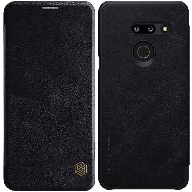 Telefoonhoesje geschikt voor LG G8 ThinQ - Nillkin Qin Leather Case - Zwart